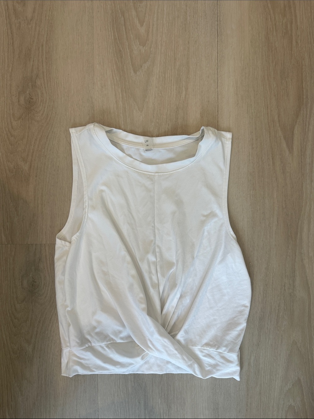 Beyond Yoga White Front Sleeveless Tank Top